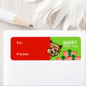 Norwich Terrier Weihnachtsgeschenke Tags Red Green (Insitu)