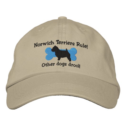 Norwich Terriers Rule StickHat Bestickte Kappe (Vorderseite)