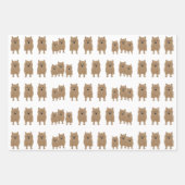 Norwich Terriers Wrapping Paper Sheets Geschenkpapier Set (Vorderseite)