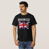 Norwich UK Flag England Souvenir T-Shirt (Vorne ganz)