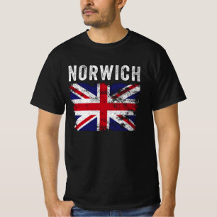 Norwich UK Flag England Souvenir T-Shirt