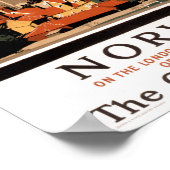 Norwich Vintage Travel Poster wiederhergestellt (Ecke)