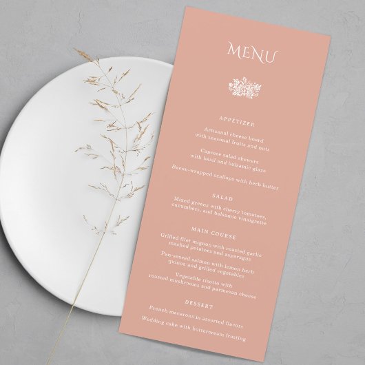 Norwich Wedding Dinner Menü Menükarte