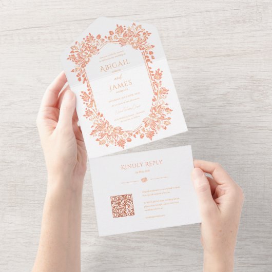 Norwich Wedding Einladung mit RSVP Card (Abreißen)