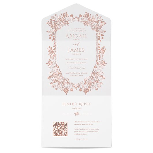 Norwich Wedding Einladung mit RSVP Card