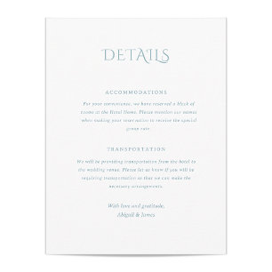 Norwich Wedding Enclosure Card Begleitkarte