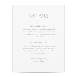 Norwich Wedding Enclosure Card Begleitkarte