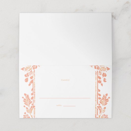 Norwich Wedding Table Platzkarte (Außenseite Aufgefaltet)