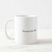 Norwood, MA Vintag Map 1882 Kaffeetasse (Links)