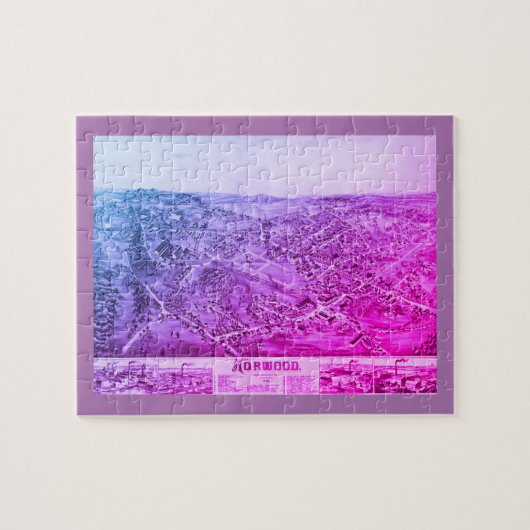Norwood, MA Vintag Map 1882 Puzzle (Horizontal)