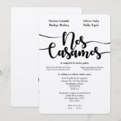 NOS CASAMOS SPANISH WEDDIN EINLADUNG (Vorne/Hinten)