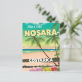 Nosara Costa Rica Reiseplakat Postkarte (Stehend Vorderseite)