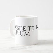 Nosce Te Ipsum Kaffeetasse (Vorderseite Links)