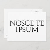 Nosce Te Ipsum Postkarte (Vorne/Hinten)