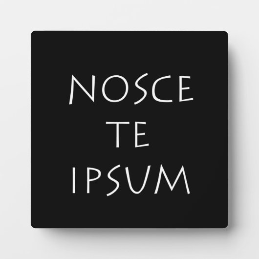 Nosce the ipsum fotoplatte (Vorderseite)