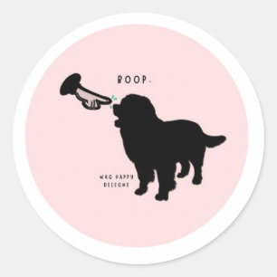 Nose Boop Dog Liebe Runder Aufkleber