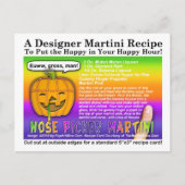 Nose Picker Halloween Martini Rezept Postkarte (Vorderseite)