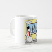 Noseless Snowman Bunny Suspting Geschenke & T-Shir Kaffeetasse (Vorderseite Links)