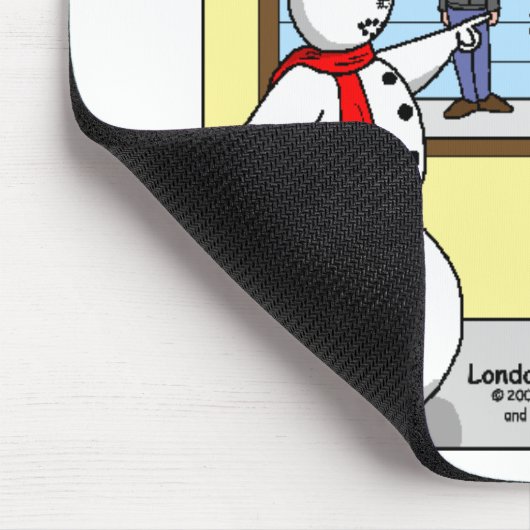 Noseless Snowman Bunny Suspting Geschenke & T-Shir Mousepad (Ecke)