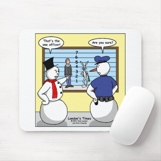 Noseless Snowman Bunny Suspting Geschenke & T-Shir Mousepad (Mit Mouse)