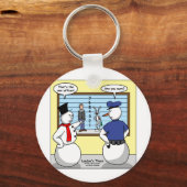 Noseless Snowman Bunny Suspting Geschenke & T-Shir Schlüsselanhänger (Vorderseite)