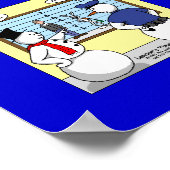 Noseless Snowman Bunny Verdächtiger Funny Poster (Ecke)