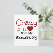 Nosework Dog Postkarte (Stehend Vorderseite)