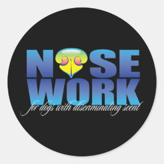 Nosework für Hunde mit diskriminierender Wirkung Runder Aufkleber