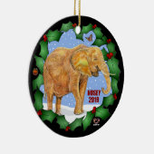 Nosey 2019 Weihnachtsschmuck, 2 Seiten Keramik Ornament (Rechts)