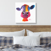 Nosey Cow 'LouLou' von Shirley MacArthur Leinwanddruck (Insitu (Schlafzimmer))