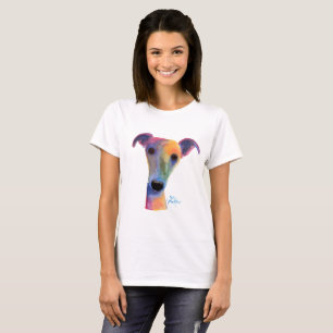 Nosey Dog Whippet Greyhound 'PANSY' Ladys T - Shir T-Shirt
