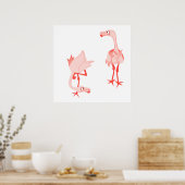 Nosey flamingo poster (Küche)