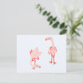 Nosey flamingo postkarte (Stehend Vorderseite)