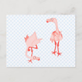Nosey flamingo postkarte (Vorderseite)