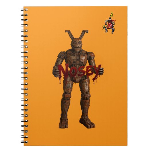 Nosey The Robot Spiral Photo Notizblock (Vorderseite)