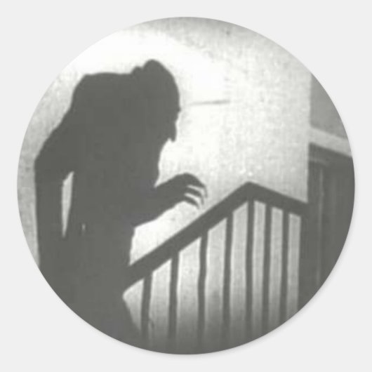 Nosferatu Crawling Treppen Runder Aufkleber (Vorderseite)