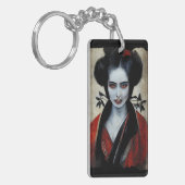 Nosferatu Geisha | Portrait eines Vampirs Schlüsselanhänger (Vorderseite links)