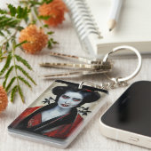 Nosferatu Geisha | Portrait eines Vampirs Schlüsselanhänger (Vorderseite rechts)