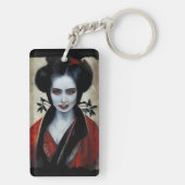 Nosferatu Geisha | Portrait eines Vampirs Schlüsselanhänger (Rückseite)
