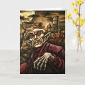 Nosferatu Halloween Card Karte (Gelbe Blume)