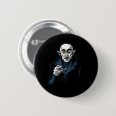 Nosferatu Halloween Vampire Horror Dracula Button (Vorne & Hinten)