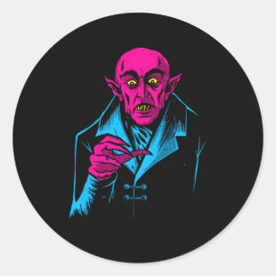 Nosferatu Halloween Vampire Horror Dracula Runder Aufkleber