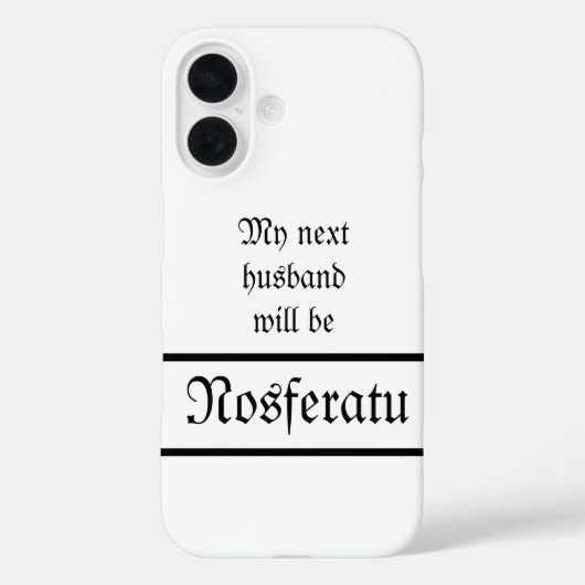 Nosferatu Husband iPhone Case (Rückseite)