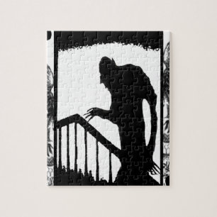 Nosferatu-Schatten auf der Treppe Puzzle