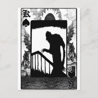Nosferatu-shadow auf der Treppe Postkarte
