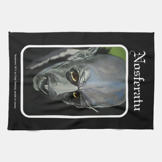 "Nosferatu" (Vampir) Amerikaner MoJo Geschirrtuch (Horizontal)