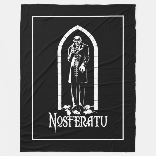 Nosferatu Vampir Fleecedecke (Vorderseite)