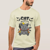 Nosferatu Vampire Cat Cartoon T-Shirt (Vorderseite)