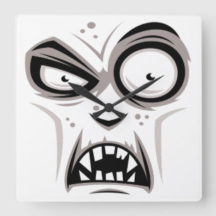 Nosferatu Vampire Face Quadratische Wanduhr
