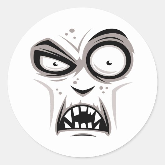 Nosferatu Vampire Face Runder Aufkleber (Vorderseite)